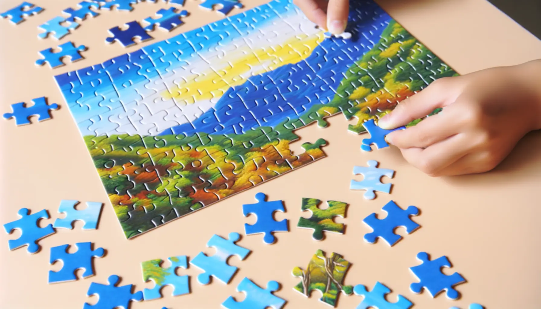 Artystyczny pejzaż – układanie puzzli